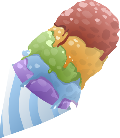 Food Sno Cone Rainbow clipart