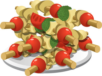 Food Super Veggie Kebabs clipart