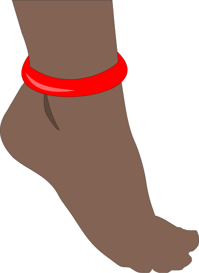 Foot with Anklet clipart
