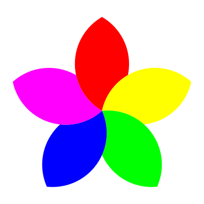 Football 5 petal flower clipart