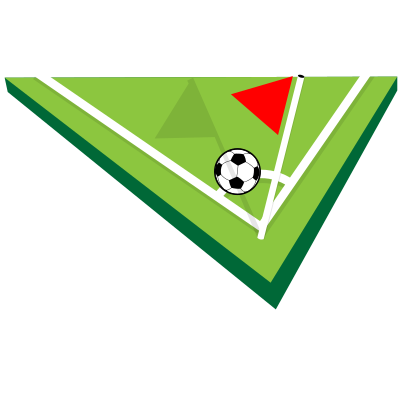 Football corner kick clipart