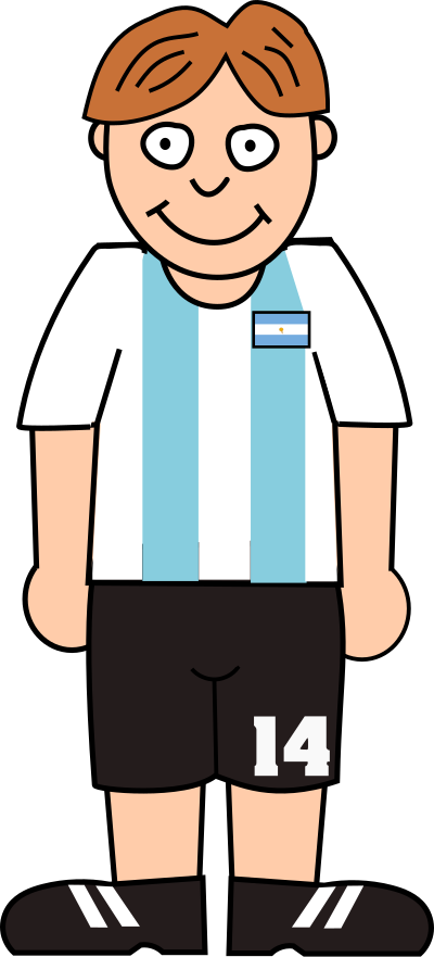 Football player argentina clipart