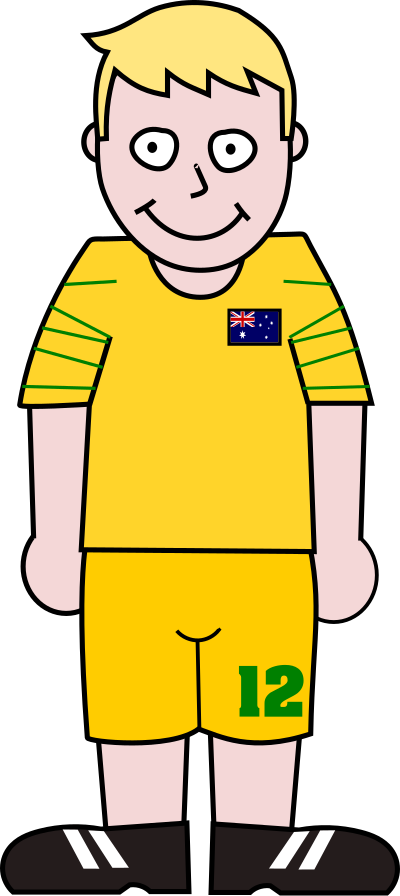 Football player australia clipart