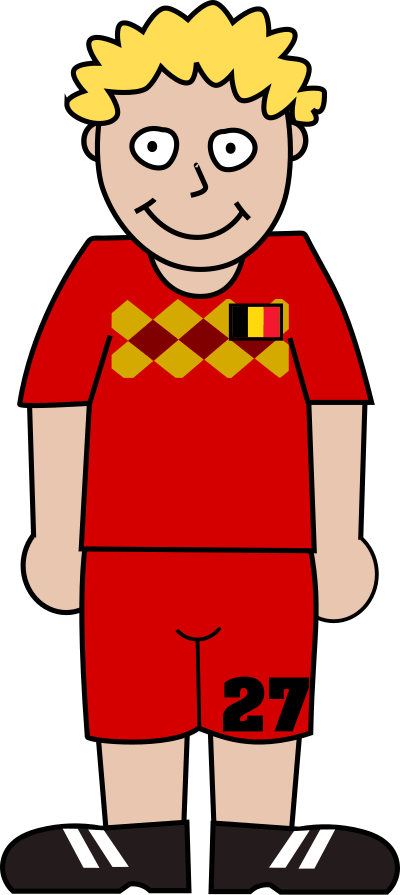 Football player belgium clipart