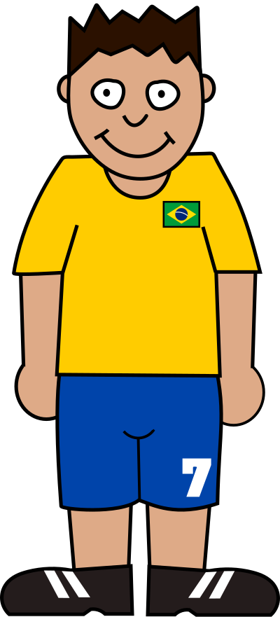 Football player brasil clipart