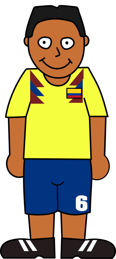 Football player colombia clipart