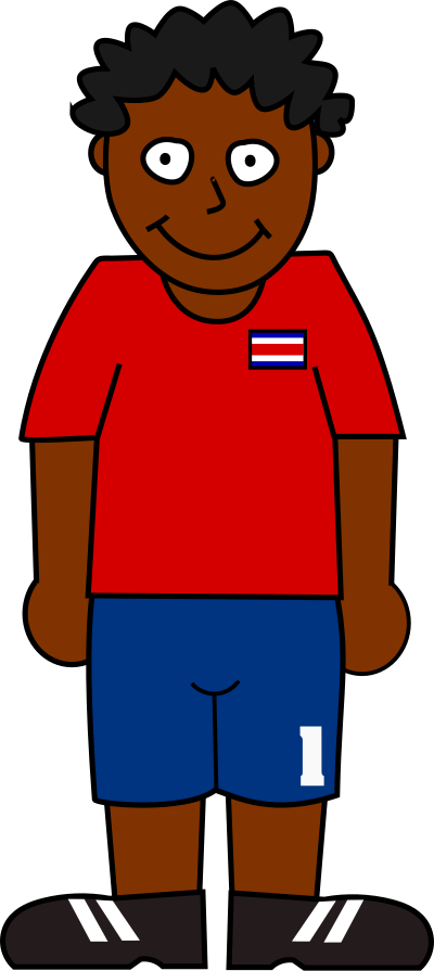 Football player costa rica clipart