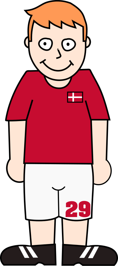 Football player denmark clipart
