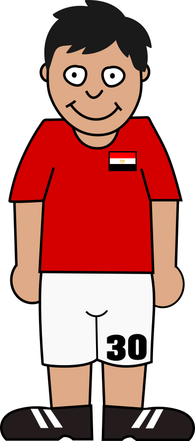 Football player egypt clipart