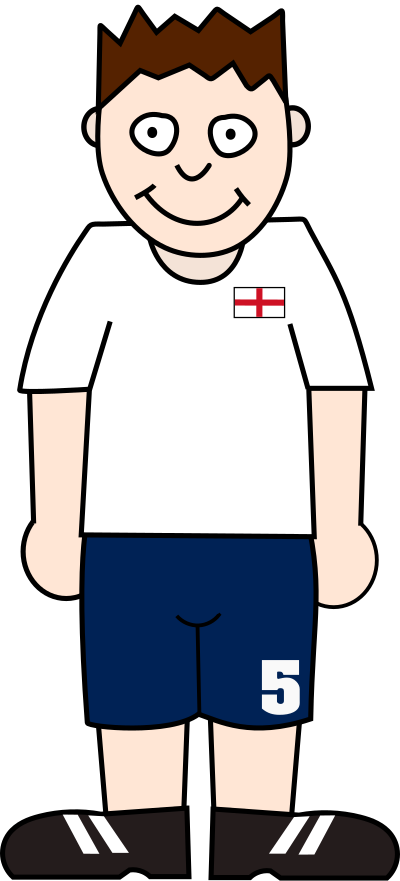 Football player england clipart
