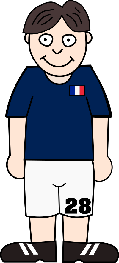 Football player france clipart