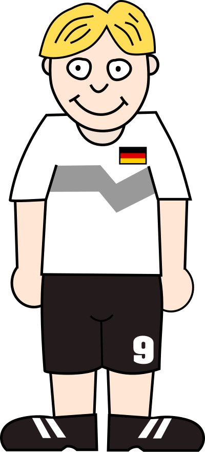 Football player germany clipart