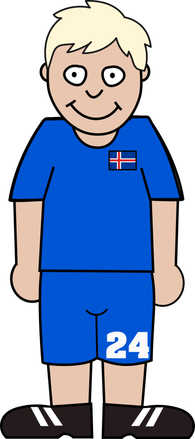 Football player iceland clipart