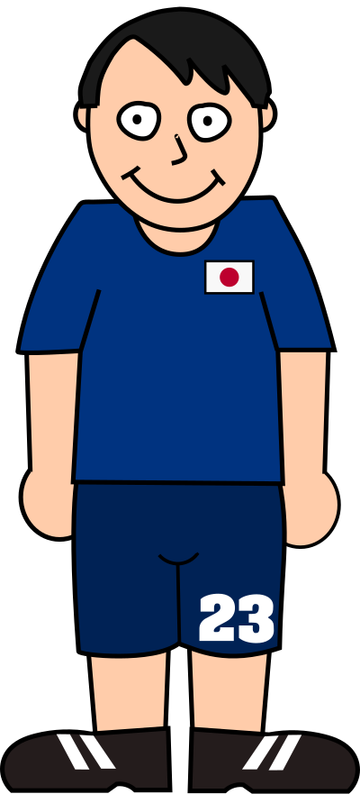 Football player japan clipart