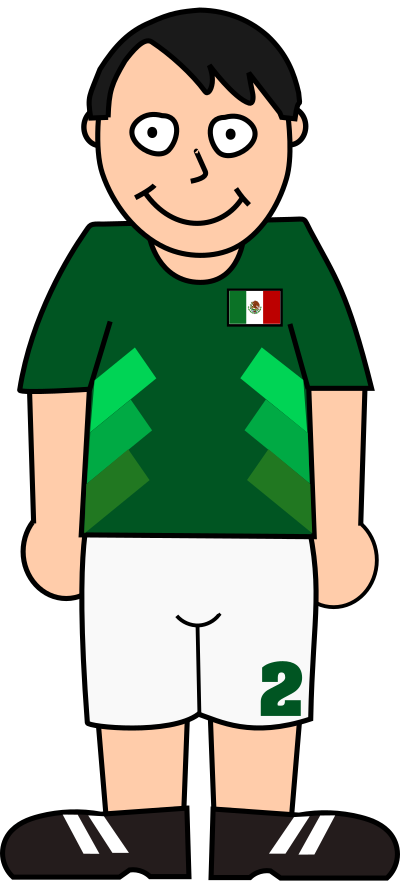 Football player mexico clipart