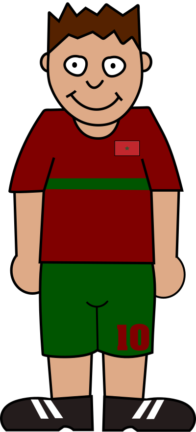 Football player morocco clipart