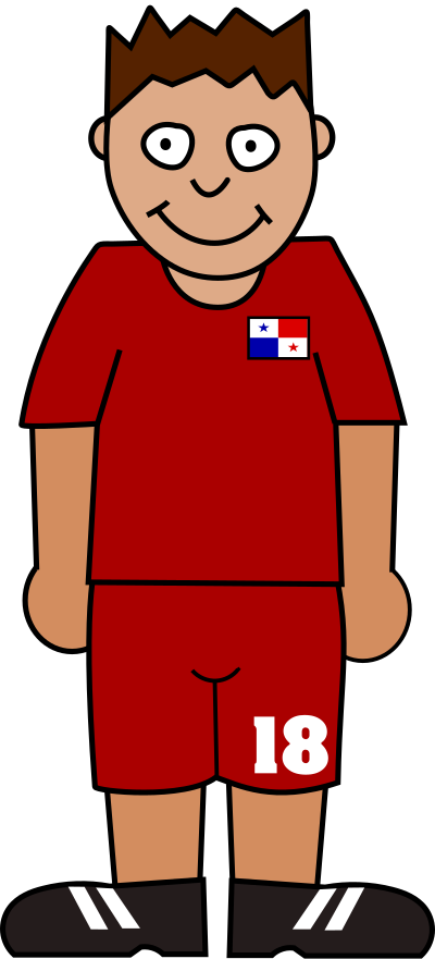Football player panama clipart