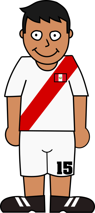 Football player peru clipart