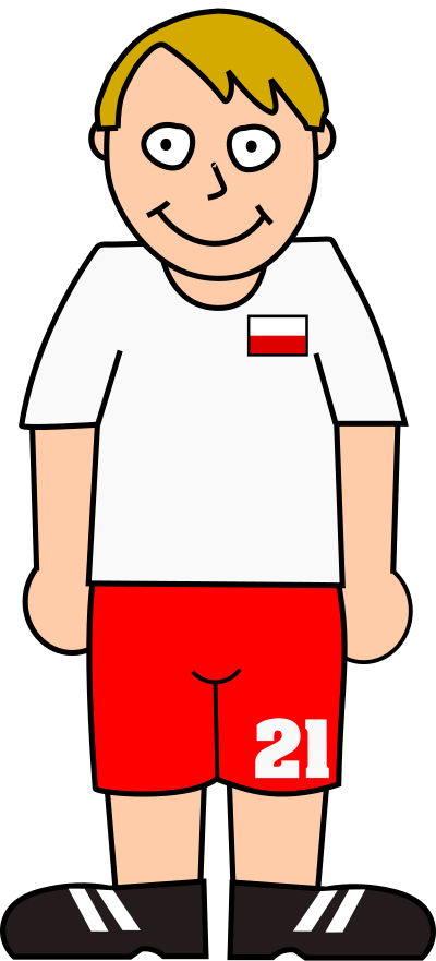 Football player polad clipart