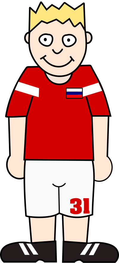 Football player russia clipart