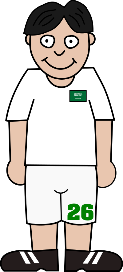 Football player saudi arabia clipart