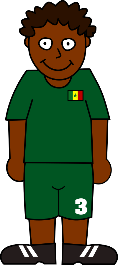 Football player senegal clipart