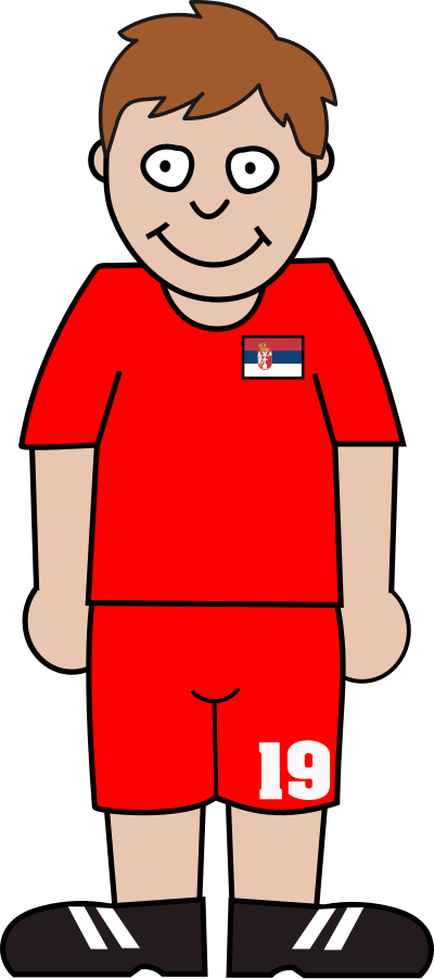 Football player serbia clipart