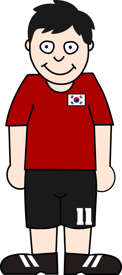 Football player south korea clipart
