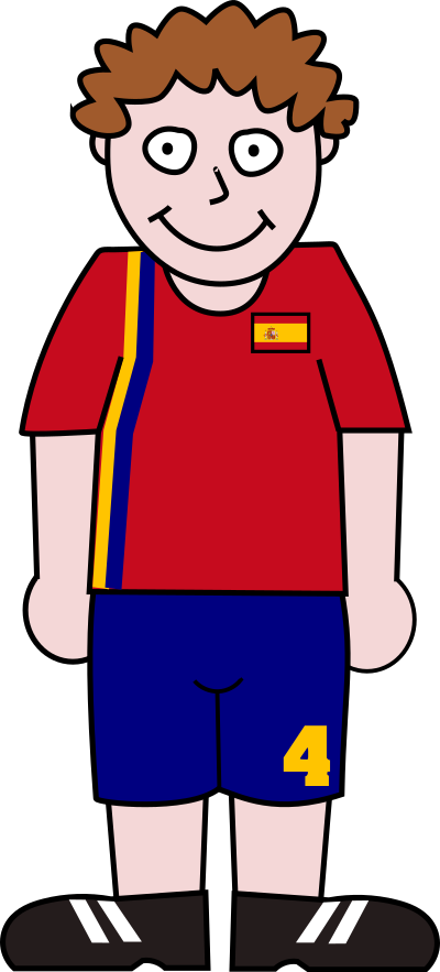 Football player spain clipart
