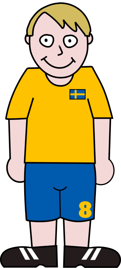 Football player sweden clipart