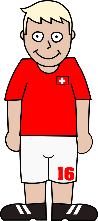 Football player switzerland clipart