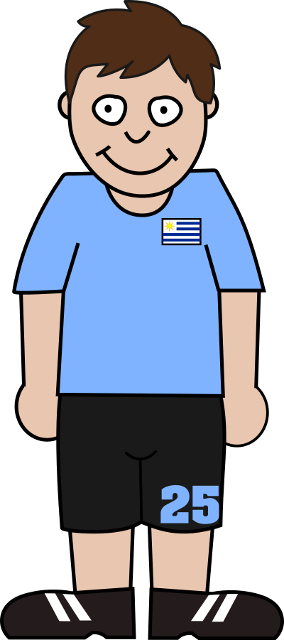 Football player uruguay clipart