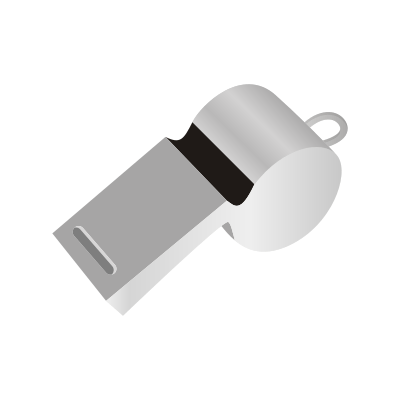 Football referee's whistle clipart