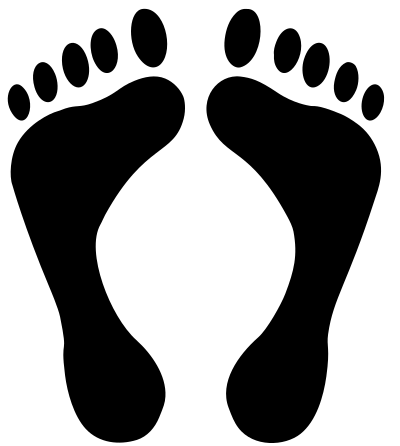 Footprints Silhouette clipart