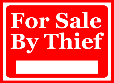 For Sale By Thief clipart
