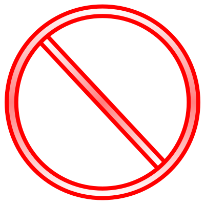 Forbiden sign. SeÃ±al de prohibido. clipart