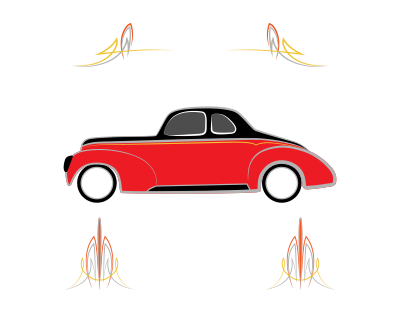 Ford Deluxe Pin Stripes clipart
