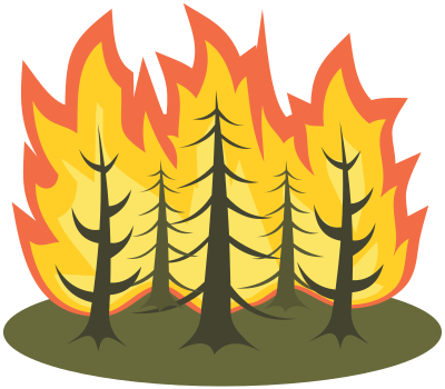 Forest fire clipart