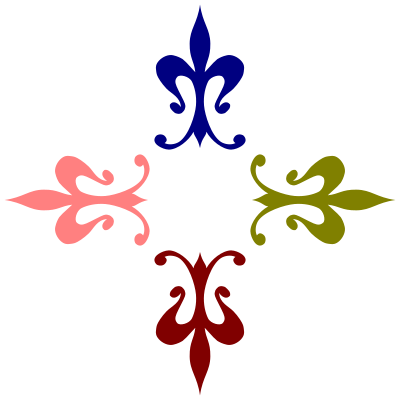 Forestgreen coloured ornaments clipart