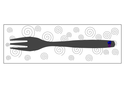 Fork 3 with napkin clipart