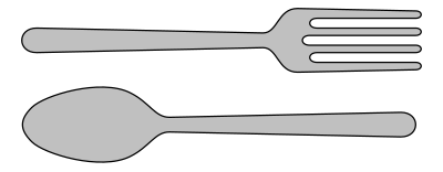 Fork and spoon clipart