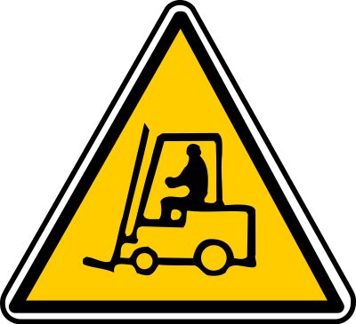 Forklift Warning Sign clipart