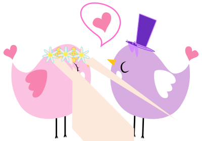 Formal Love Birds clipart