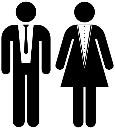 Formal Male And Female Icons clipart