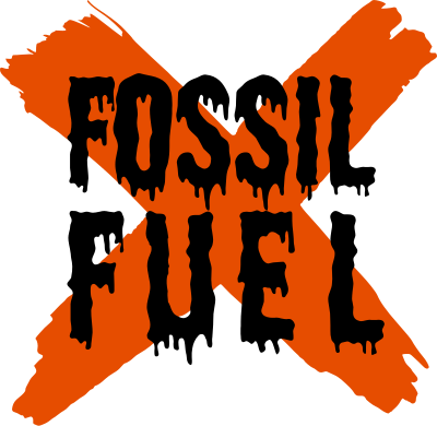 Fossil fuel black oil drips on orange X clipart