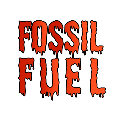 Fossil fuel in red orange black gradient oil drips clipart