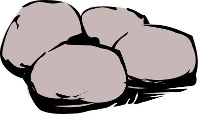 Four boulders clipart