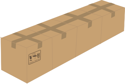 Four boxes clipart