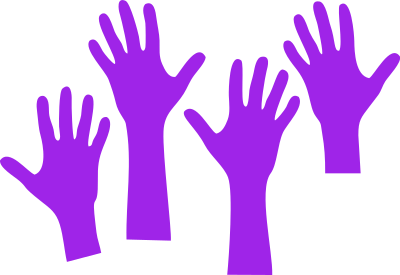 Four Hands Reaching clipart