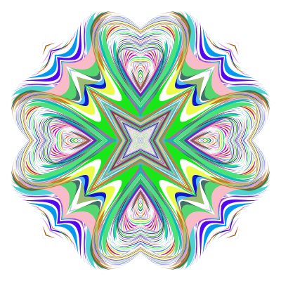 Four Hearts Star No Background clipart